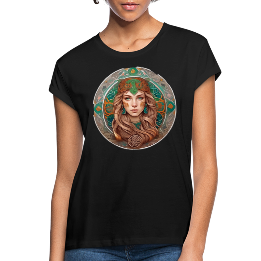 Women's Mythical Virgo Relaxed Fit T-Shirt - black