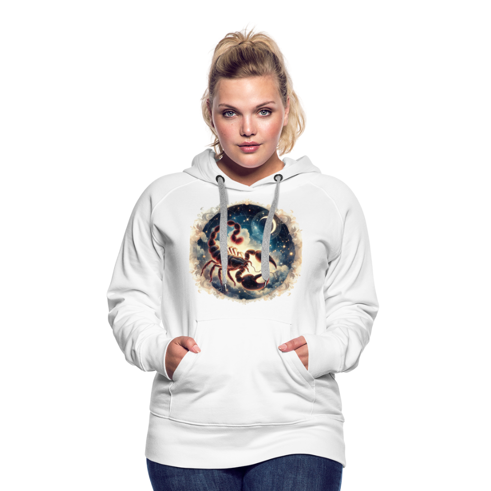 Women’s Mythical Scorpio Premium Hoodie - white