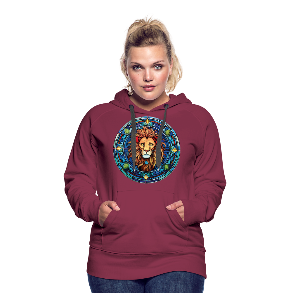 Women’s Mosaic Leo Premium Hoodie - burgundy