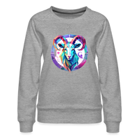 Thumbnail for Women’s Mythical Aries Premium Sweatshirt - heather grey