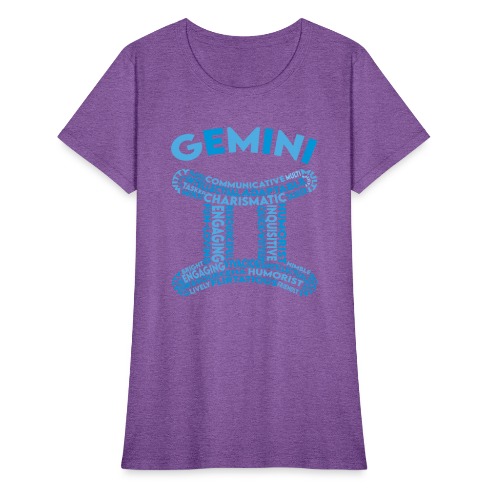 Women's Power Words Gemini T-Shirt - purple heather