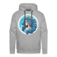 Thumbnail for Men’s Symbol Aquarius Premium Hoodie - heather grey