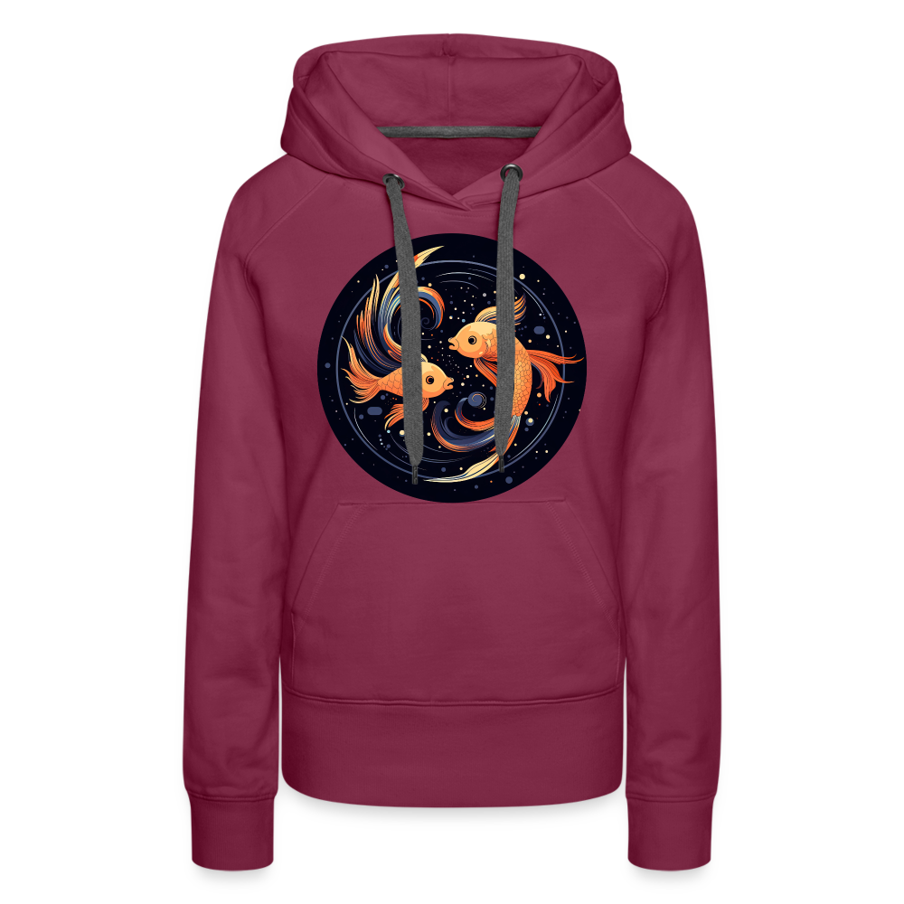 Women’s Mystic Pisces Premium Hoodie - burgundy