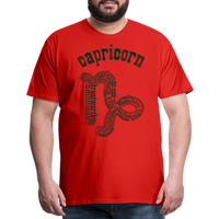 Thumbnail for Men's Power Words Capricorn Premium T-Shirt - red