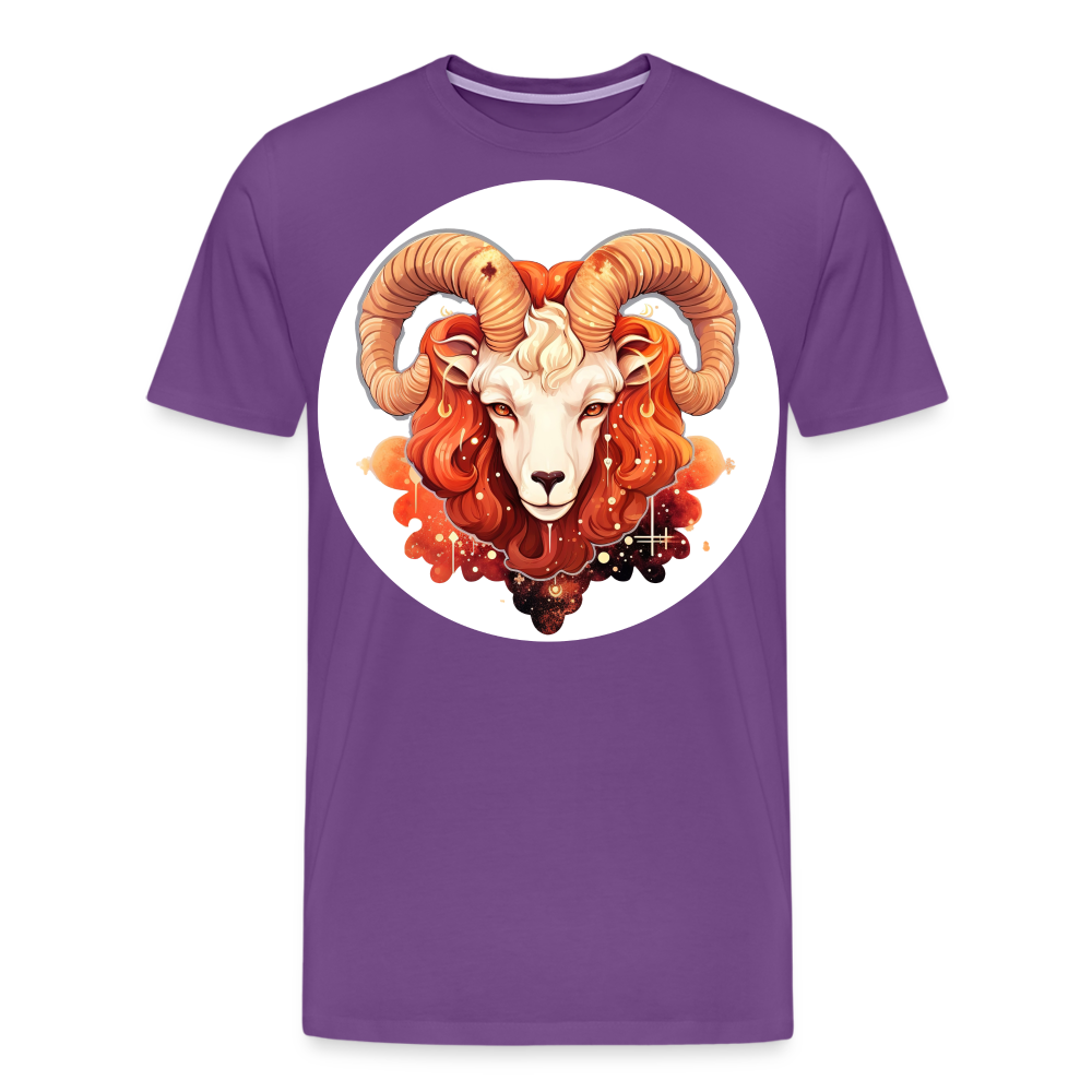 Men's Symbol Aries Premium T-Shirt - purple