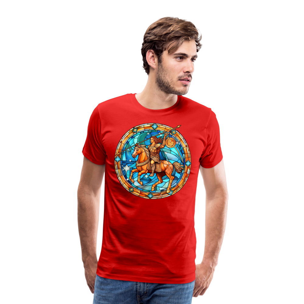 Men's Mosaic Sagittarius Premium T-Shirt - red