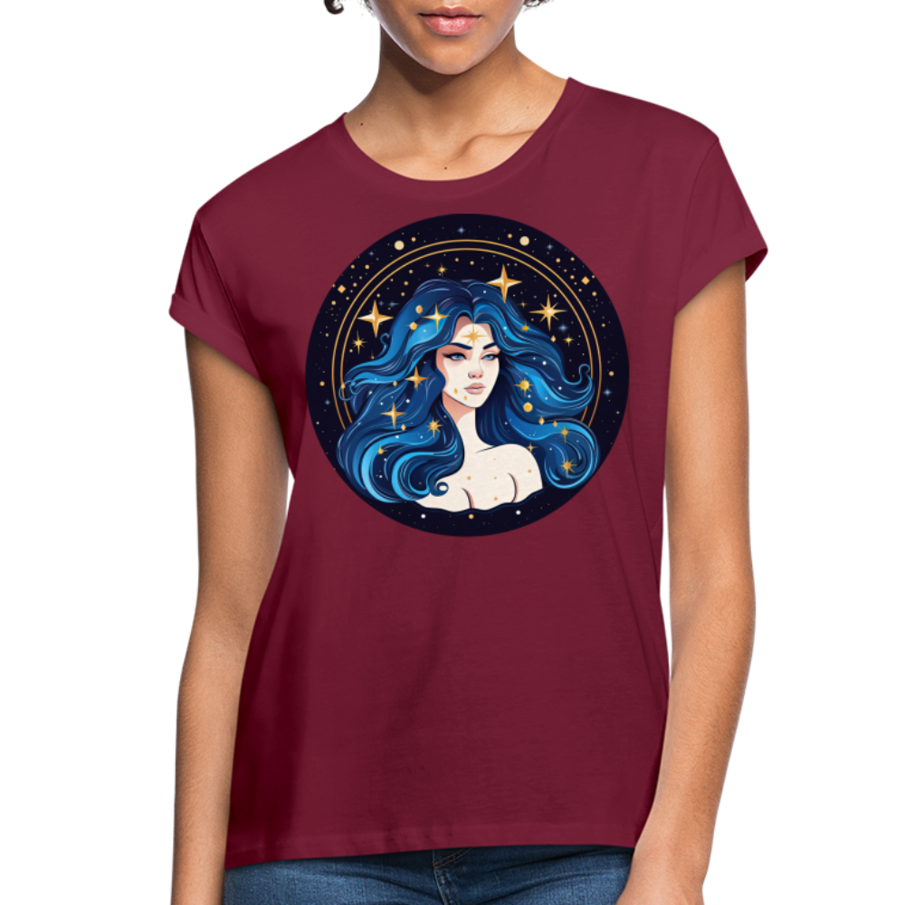 Women's Magic Virgo Relaxed Fit T-Shirt - burgundy