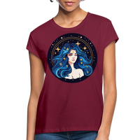 Thumbnail for Women's Magic Virgo Relaxed Fit T-Shirt - burgundy