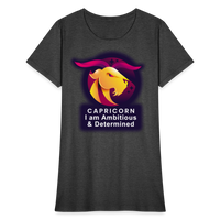 Thumbnail for Women's Glow Capricorn T-Shirt - heather black