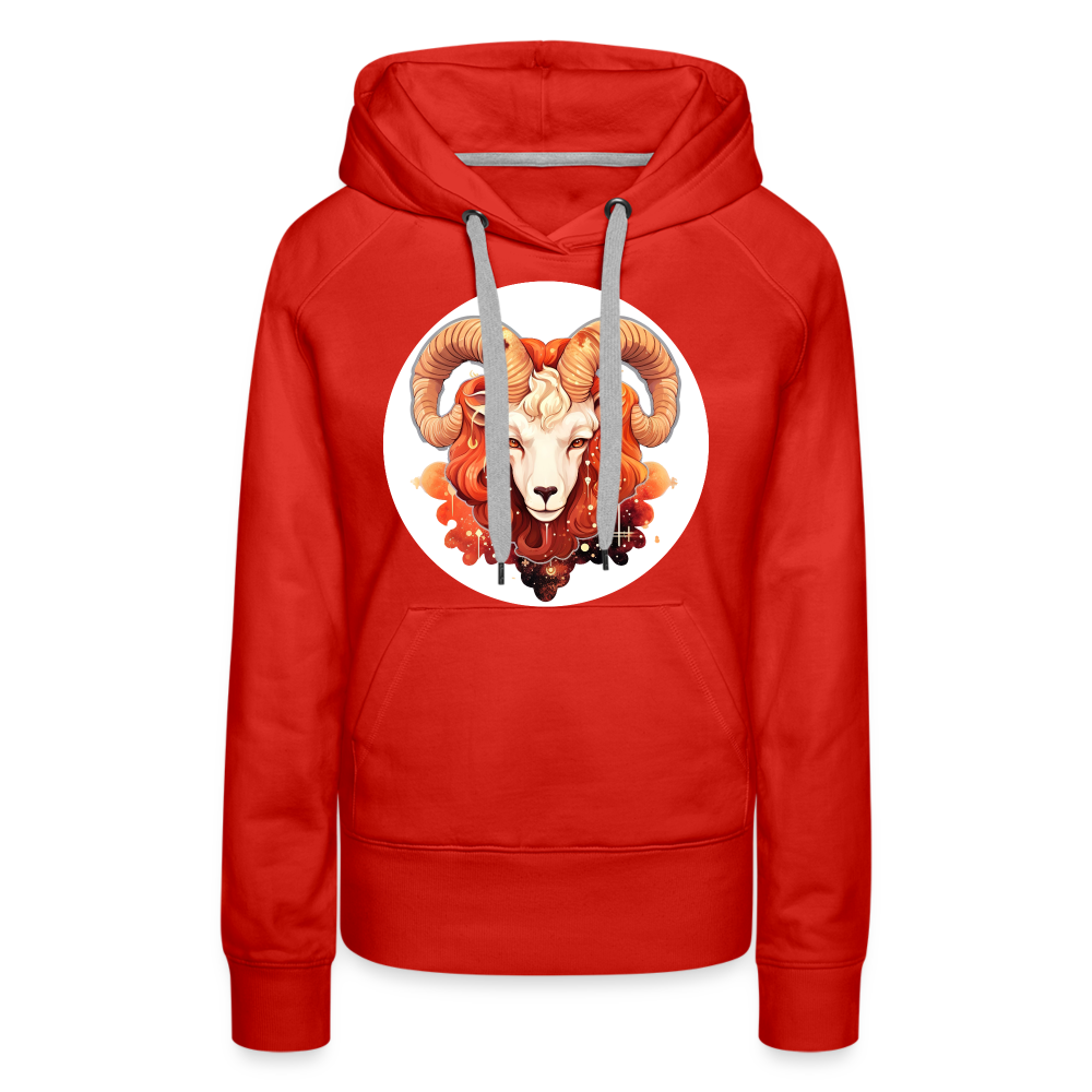 Women’s Symbol Aries Premium Hoodie - red