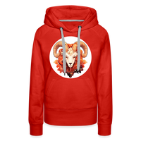 Thumbnail for Women’s Symbol Aries Premium Hoodie - red