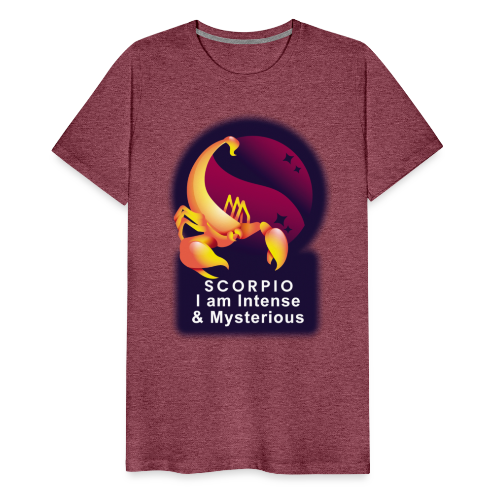 Men's Glow Scorpio Premium T-Shirt - heather burgundy