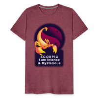 Thumbnail for Men's Glow Scorpio Premium T-Shirt - heather burgundy