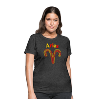 Thumbnail for Women's Power Words Aries T-Shirt - heather black