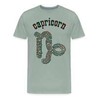 Thumbnail for Men's Power Words Capricorn Premium T-Shirt - steel green