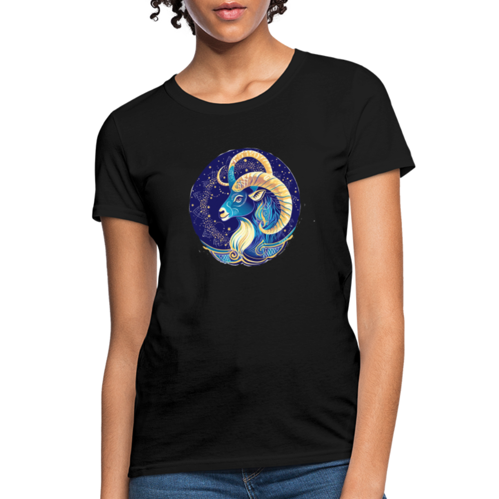 Women's Mythical Capricorn T-Shirt - black