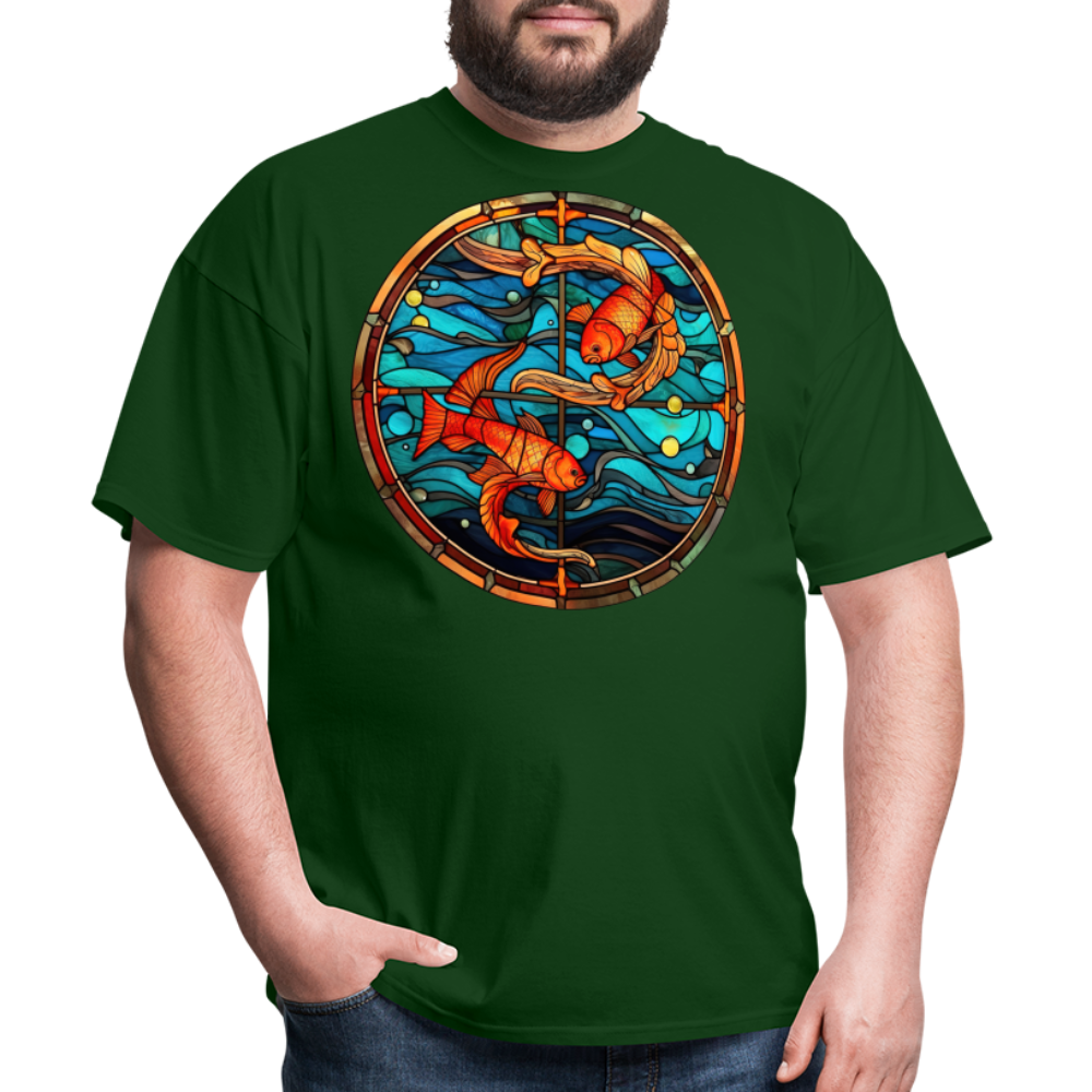 Men's Mosaic Pisces Classic T-Shirt - forest green