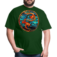 Thumbnail for Men's Mosaic Pisces Classic T-Shirt - forest green