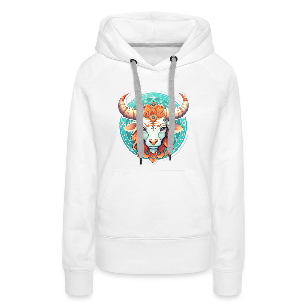 Women’s Symbol Taurus Premium Hoodie - white