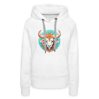 Thumbnail for Women’s Symbol Taurus Premium Hoodie - white