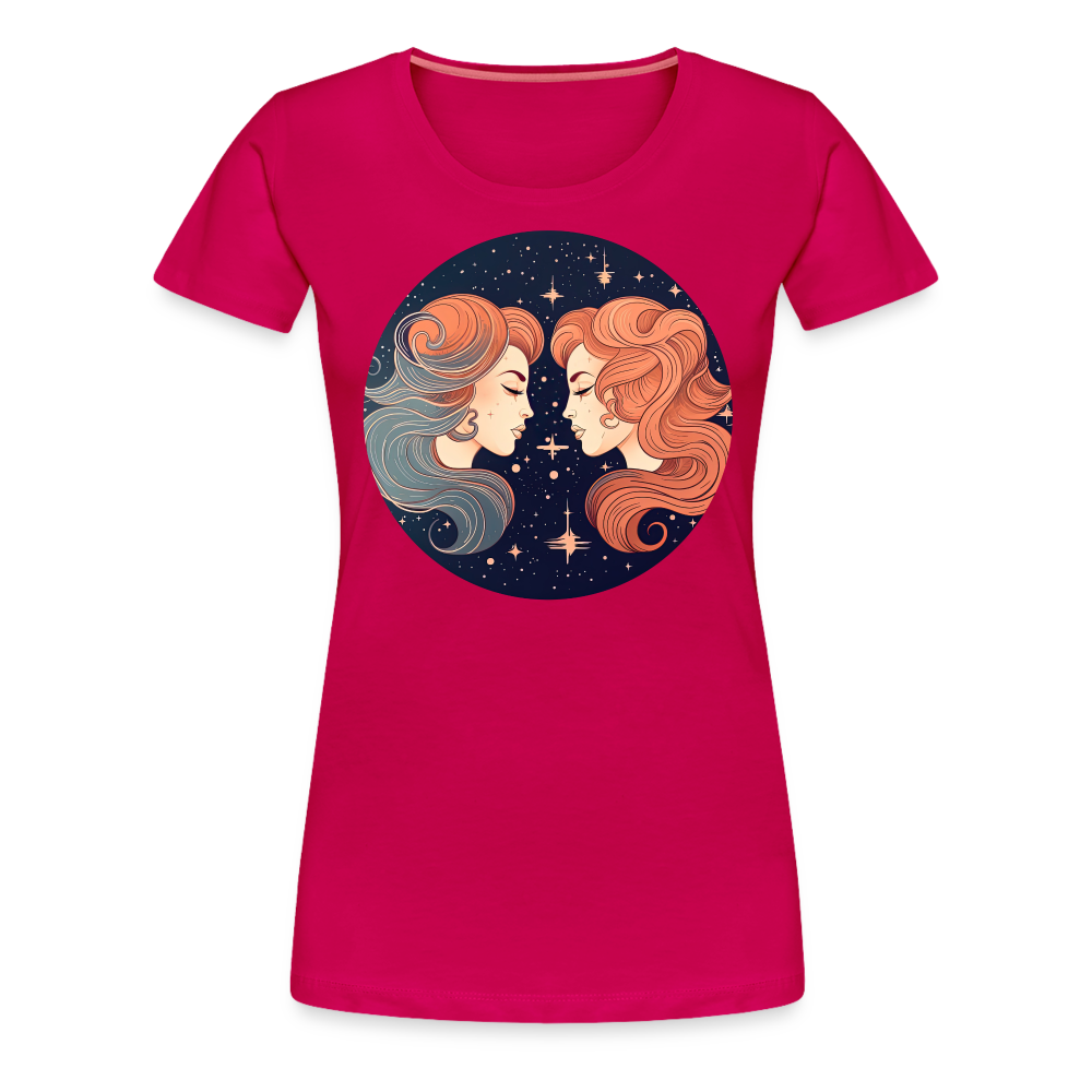 Women’s Mystic Gemini Premium T-Shirt - dark pink