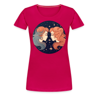 Thumbnail for Women’s Mystic Gemini Premium T-Shirt - dark pink