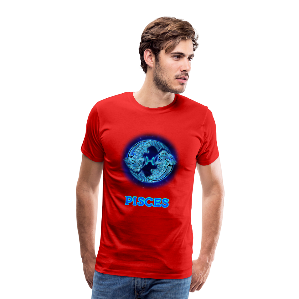 Men's Pisces Premium T-Shirt - red