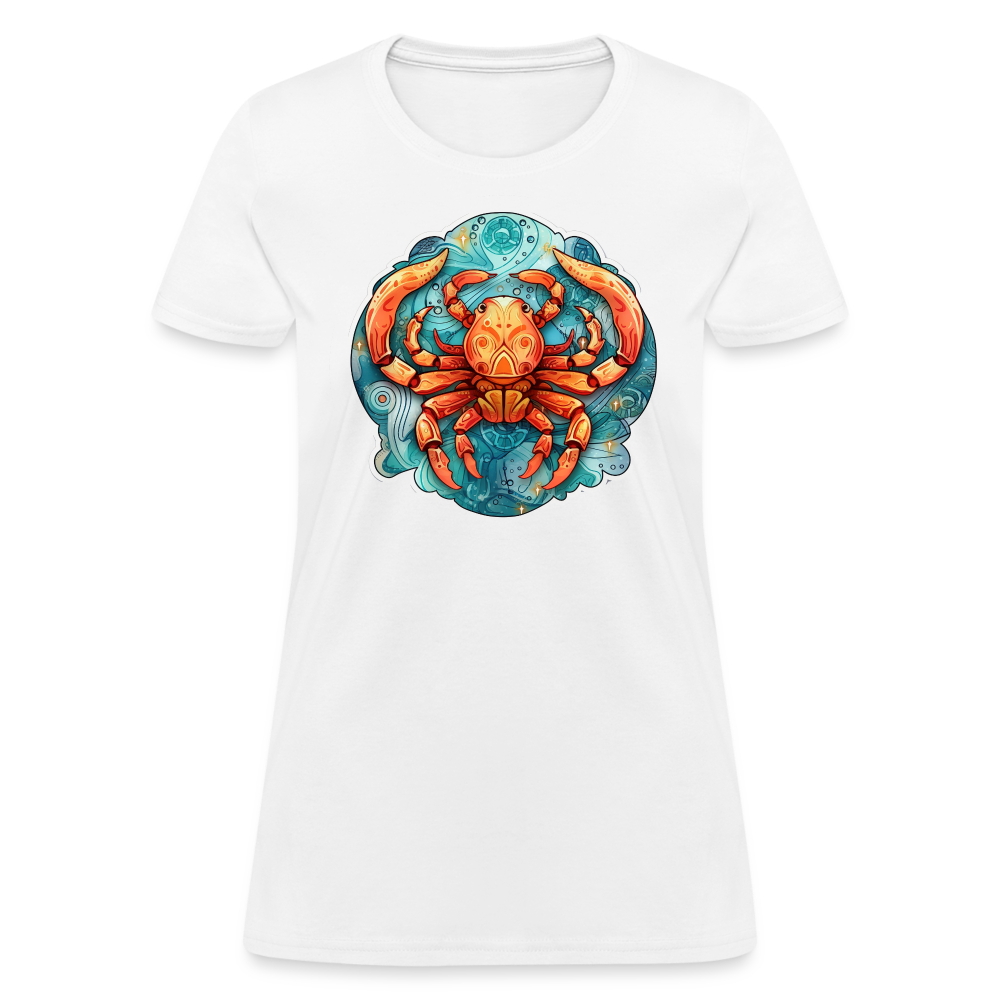 Women's Symbol Cancer T-Shirt - white