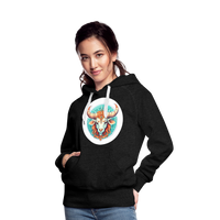 Thumbnail for Women’s Symbol Taurus Premium Hoodie - charcoal grey