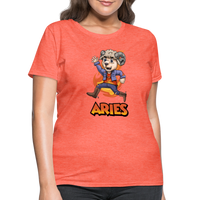 Thumbnail for Women's Playful Aries T-Shirt - heather coral