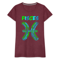 Thumbnail for Women's Power Words Pisces Premium T-Shirt - heather burgundy