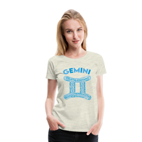 Thumbnail for Women's Power Words Gemini Premium T-Shirt - heather oatmeal