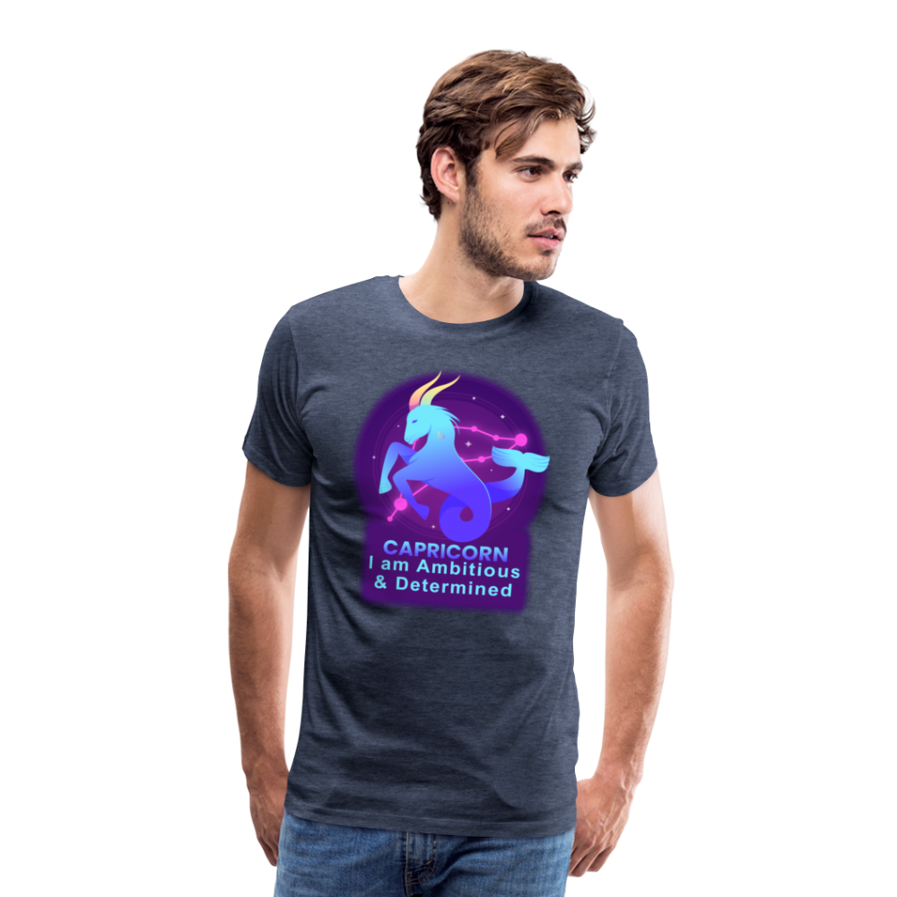 Men's Neon Capricorn Premium T-Shirt - heather blue