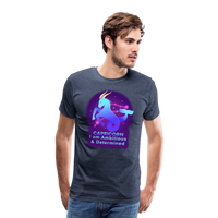 Thumbnail for Men's Neon Capricorn Premium T-Shirt - heather blue