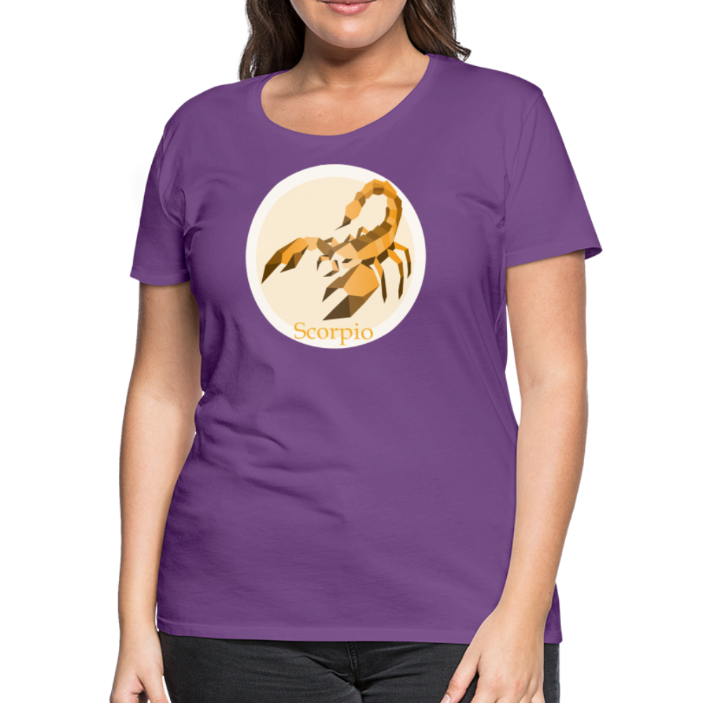 Women’s Mosaic Scorpio Premium T-Shirt - purple