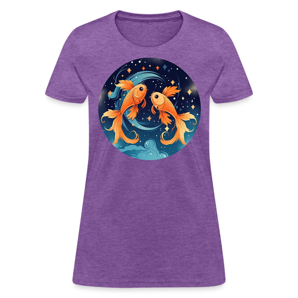 Women's Magic Pisces T-Shirt - purple heather