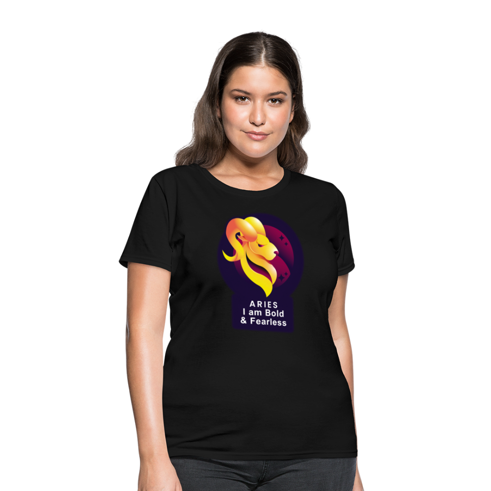 Women's Glow Aries T-Shirt - black