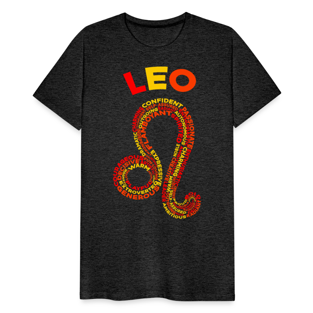 Men's Power Words Leo Premium T-Shirt - charcoal grey