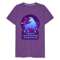 Thumbnail for Men's Neon Taurus Premium T-Shirt - purple