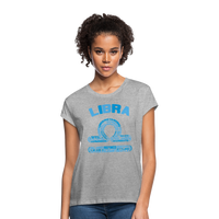 Thumbnail for Women's Power Words Libra Relaxed Fit T-Shirt - heather gray