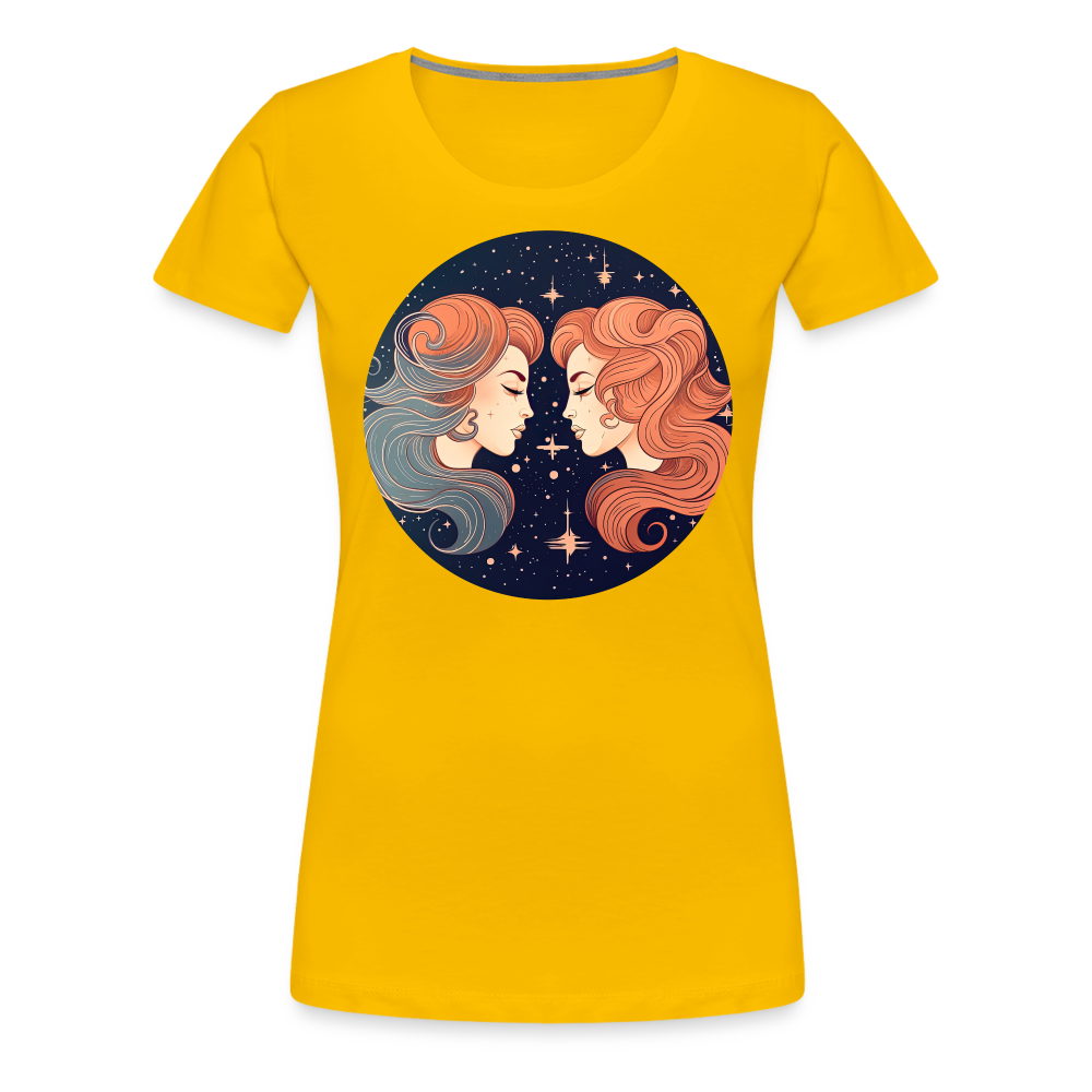 Women’s Mystic Gemini Premium T-Shirt - sun yellow