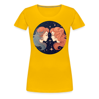 Thumbnail for Women’s Mystic Gemini Premium T-Shirt - sun yellow