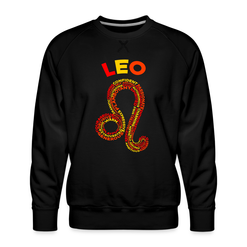 Men's Power Words Leo Premium Sweatshirt - black