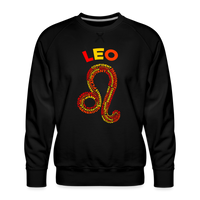 Thumbnail for Men's Power Words Leo Premium Sweatshirt - black