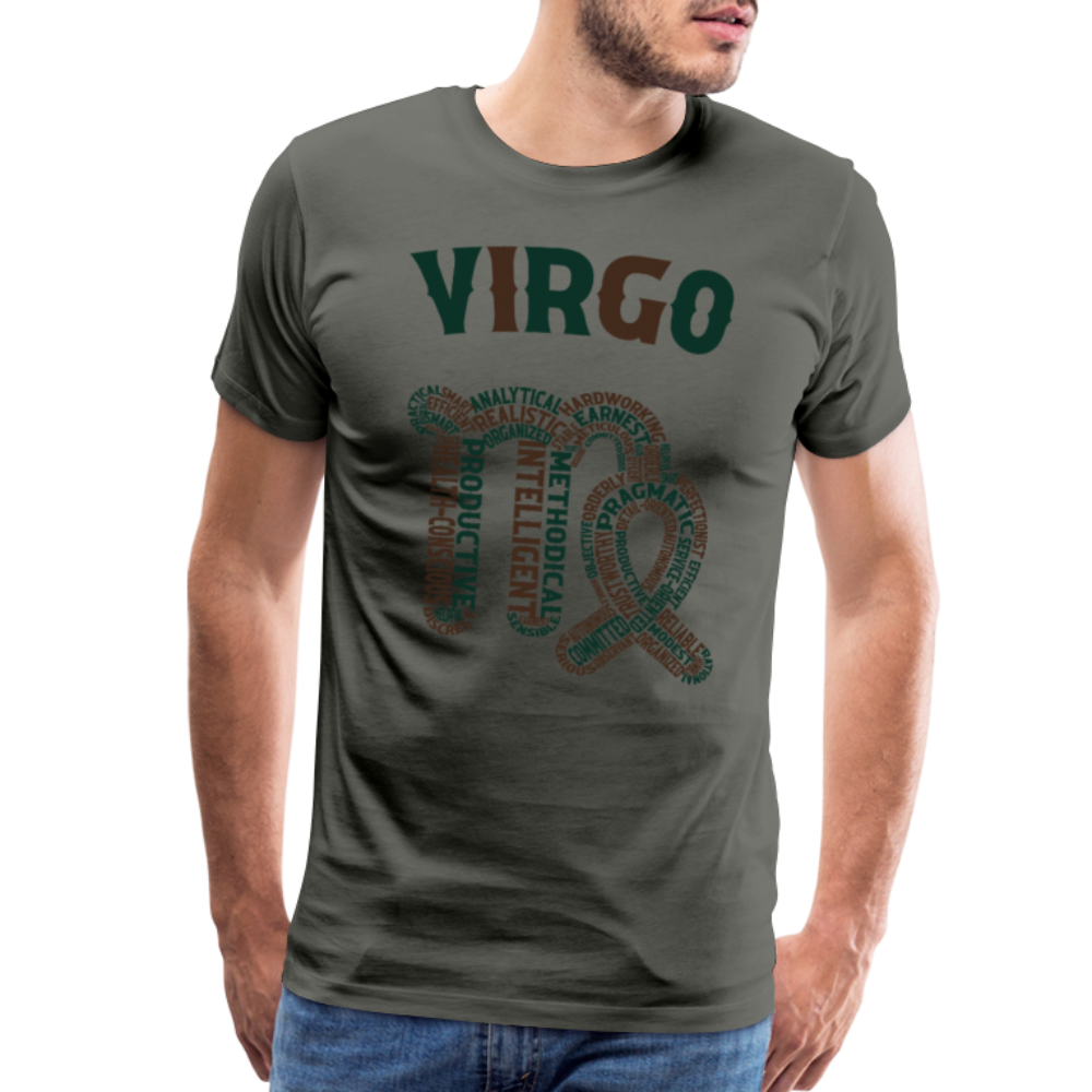 Men's Power Words Virgo Premium T-Shirt - asphalt gray