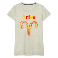 Thumbnail for Women's Power Words Aries Premium T-Shirt - heather oatmeal