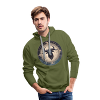 Thumbnail for Men’s Mythical Taurus Premium Hoodie - olive green