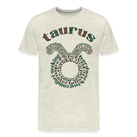 Thumbnail for Men's Power Words Taurus Premium T-Shirt - heather oatmeal