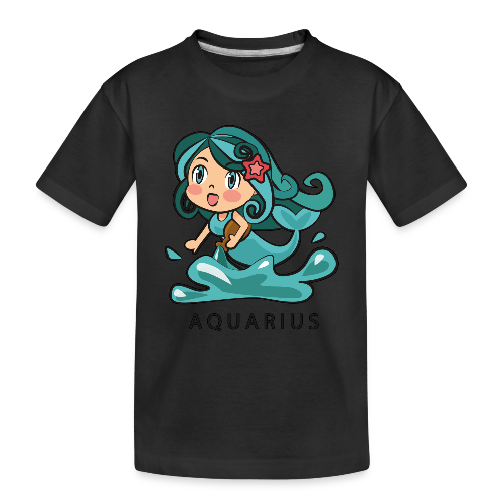 Kid’s Sweet Astro Aquarius Premium Organic T-Shirt - black