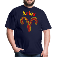 Thumbnail for Men's Power Words Aries Classic T-Shirt - navy